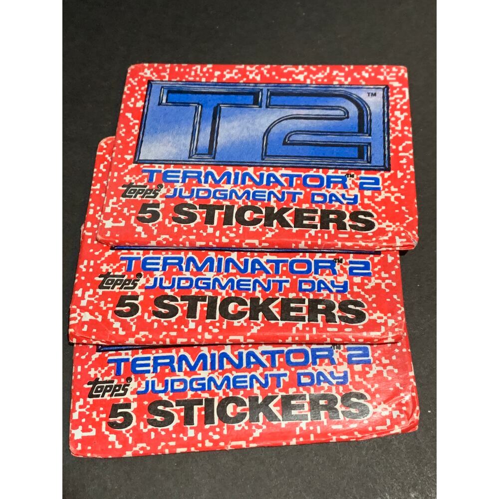 1991 Terminator 2 Judgment Day Sticker Packs Lot of 3 Sealed Topps